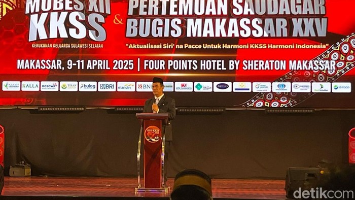 Menteri Pertanian (Mentan) Andi Amran Sulaiman saat menghadiri PSBM 2025 di Makassar.