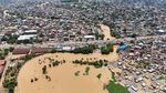 Foto Udara Banjir Parah Rendam Ibu Kota Kongo Kinshasa