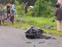 Truk Boks Vs Motor di Kalibawang Kulon Progo, Pasutri Tewas