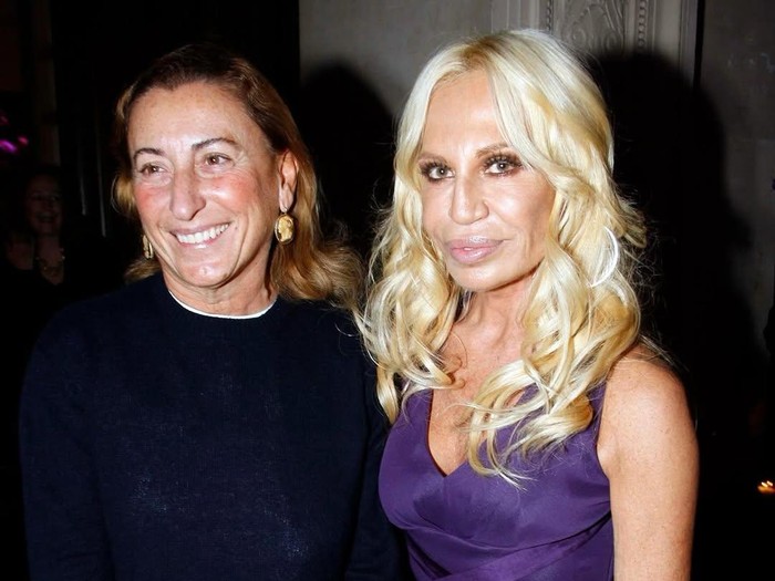 Miuccia Prada dan Donatella Versace