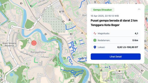 Titik gempa Bogor (dok. situs BMKG)