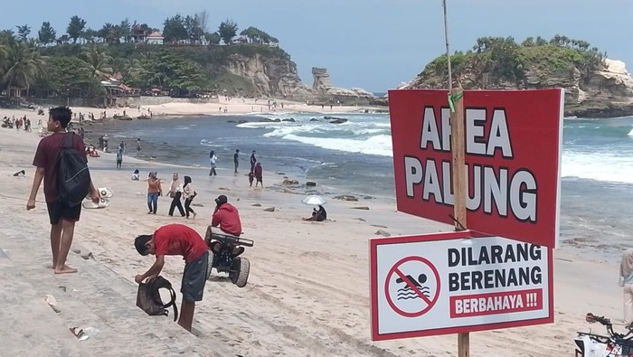 Lokasi Tenggelamnya Korban di Pantai Klayar