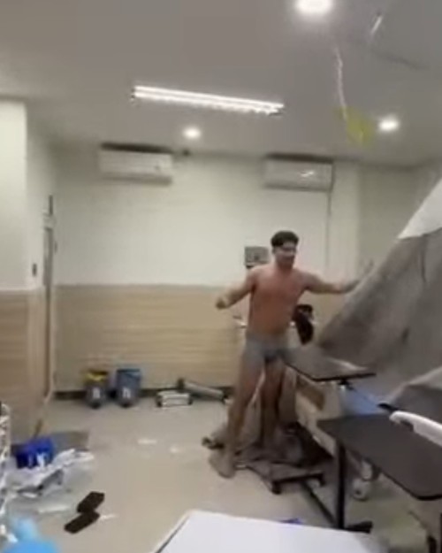 Tangkapan layar bule asal AS mengamuk di Klinik Nusa Medika Pecatu, Sabtu (12/4/2025). (IST)