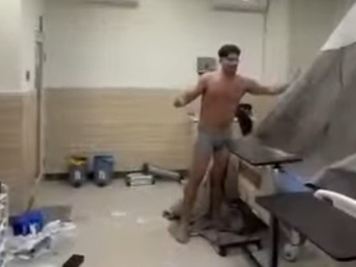 Tangkapan layar bule asal AS mengamuk di Klinik Nusa Medika Pecatu, Sabtu (12/4/2025). (IST)