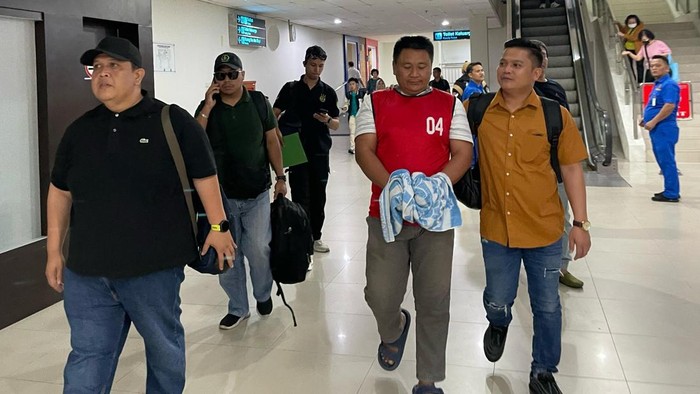 Terpidana saat ditangkap Kejari Bengkalis