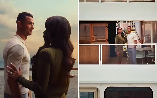 Cristiano Ronaldo dan Georgina Rodriguez, tampil bersama dalam iklan kapal pesiar mewah Arab Saudi, Aroya Cruises. Saat ini kapal pesiar tersebut menawarkan perjalanan melintasi Laut Merah, dengan pemberhentian di destinasi seperti Sharm El-Sheikh di Mesir, Aqaba di Yordania, dan Pulau Jabal Al-Sabaya. Foto: Dok. Instagram Aroya Cruises
