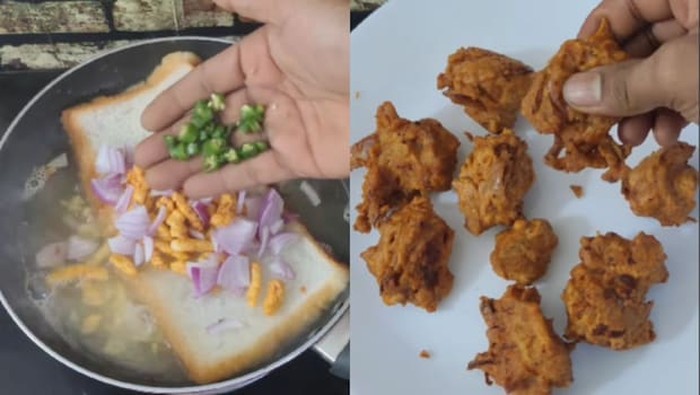 gorengan unik terbuat dari roti rebus yang dicampurkan bawang merah dan cabai