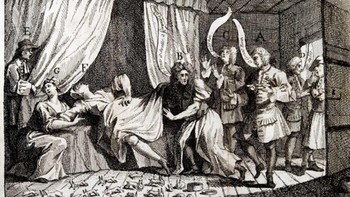 Pada tahun 1726, seorang wanita bernama Mary Toft menjadi pusat perhatian ketika ia mengaku telah melahirkan puluhan kelinci dan hewan lainnya yang mati. Ia menjadi selebritas kecil. Kebohongan itu terbongkar ketika seseorang memergoki seorang pembantu yang mencoba menyelundupkan seekor kelinci ke kamar Mary. Ia melakukan sesuatu yang tidak ingin kami sebutkan untuk melahirkan kelinci-kelinci itu. Foto: Ebaumsworld