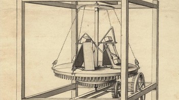 Seorang pria bernama Charles Redheffer mengklaim telah menemukan mesin gerak abadi pada tahun 1813. Seorang insinyur mekanik yang skeptis melihat adanya getaran pada mesin tersebut dan memutuskan untuk menyelidikinya. Ia menemukan mekanisme sebenarnya dari gerakan mesin tersebut—seorang pria tua di loteng, memutar engkol, dan memakan sepotong roti. Foto: Ebaumsworld