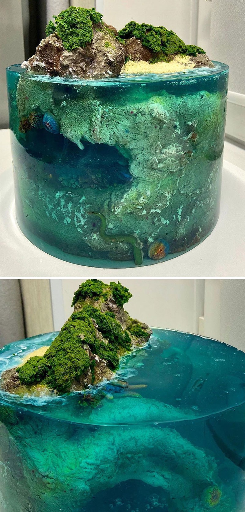 Indah! 10 Kue Ini Menampilkan Desain Pulau dan Samudra