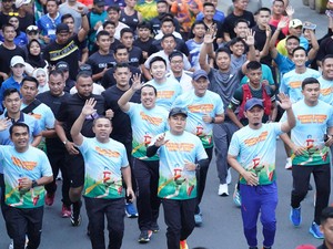 Ribuan Peserta Ramaikan Karhutla Fun Run, Polda Riau Gaungkan Semangat Jaga Bumi