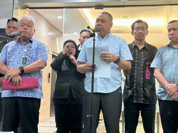 Konferensi pers Kejagung di kasus suap ke Ketua PN Jaksel (Mulia/detikcom)