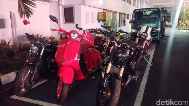 Penampakan deretan Harley Davidson-Triumph di kasus suap hakim Rp 60 M (Maulana Ilhami Fawdi/detikcom)