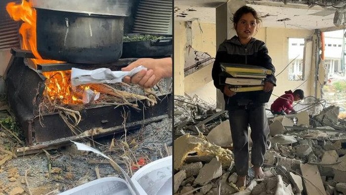 Warga Gaza gunakan buku jadi bahan bakar