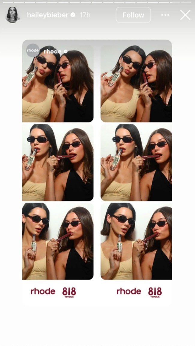 Di Coacherlla, Hailey menghabiskan waktu bersama teman-temannya, termasuk Kendall Jenner. Foto: Instagram