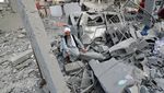 Hancur Lebur Sekolah yang Tampung Pengungsi Palestina Dibombardir Israel