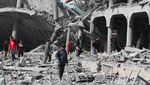 Hancur Lebur Sekolah yang Tampung Pengungsi Palestina Dibombardir Israel