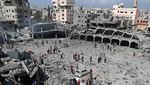 Hancur Lebur Sekolah yang Tampung Pengungsi Palestina Dibombardir Israel