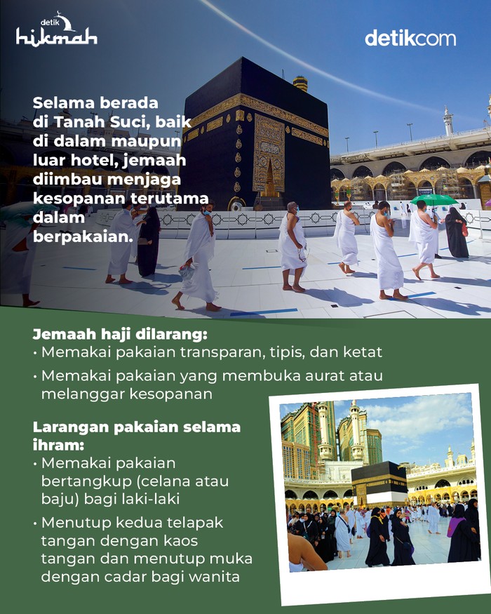 Larangan dalam berpakaian selama haji 2025 Larangan dalam berpakaian selama haji 2025