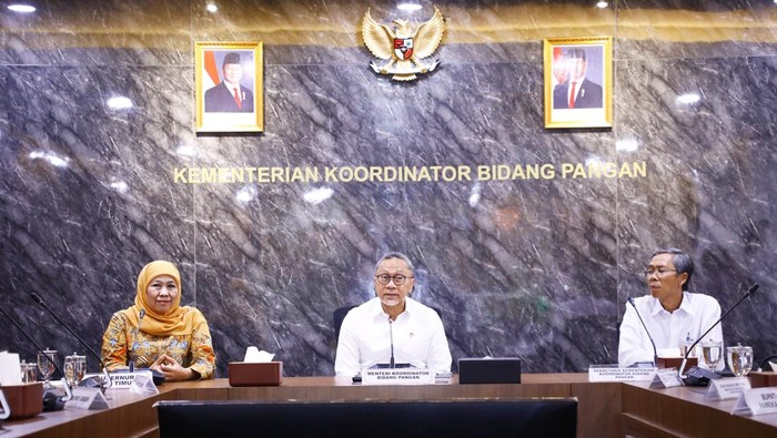 Gubernur Khofifah bertemu Menko Pangan Zulkifli Hasan