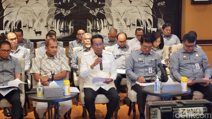 Kementerian Hukum (Kemenkum) menyampaikan capaian kinerja untuk triwulan 2025. (Adrial/detikcom).