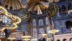 Kubah Masjid Hagia Sophia Turki Siap Direstorasi