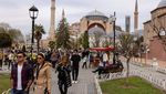 Kubah Masjid Hagia Sophia Turki Siap Direstorasi