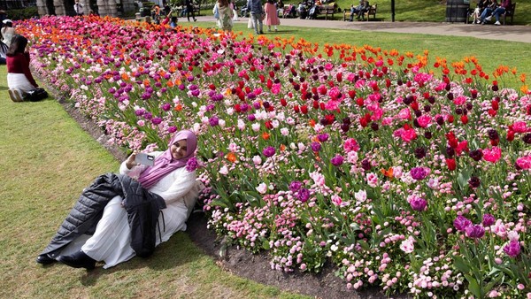 Melihat Indahnya Bunga Bermekaran di Victoria Embankment Gardens