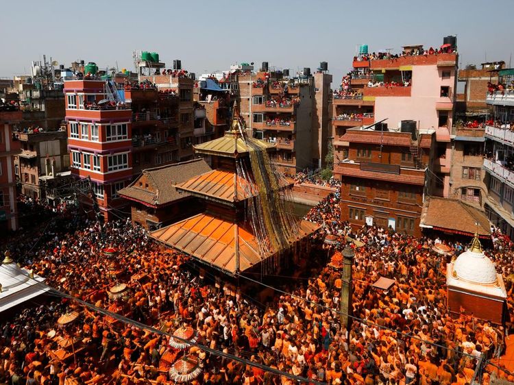 Meriah Festival Sindoor Jatra Sambut Musim Semi dan Tahun Baru Nepal