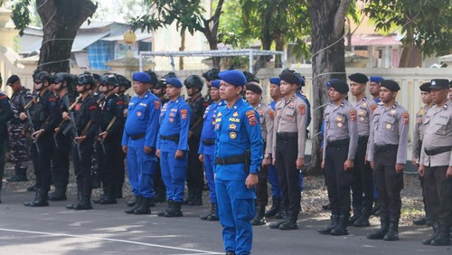 Personel Operasi Semana Santa Turangga Tahun 2025 di Labuan Bajo, Manggarai Barat, NTT. (Dok. Humas Polres Manggarai Barat)