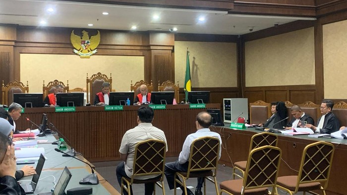 Sidang korupsi dakwaan ke PT Duta Palma Group di kasus pengolahan sawit (Mulia/detikcom)