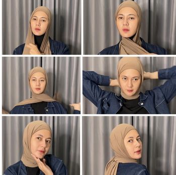 Tutorial hijab pashmina instan ala Paula Verhoeven