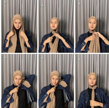 Tutorial hijab pashmina instan ala Paula Verhoeven