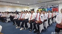 Para lulusan SMK ini akan bekerja sebagai pemagang sekaligus calon pekerja migran. Durasi magang mereka selama satu atau tiga tahun. Foto: (Cicin Yulianti/detikcom)