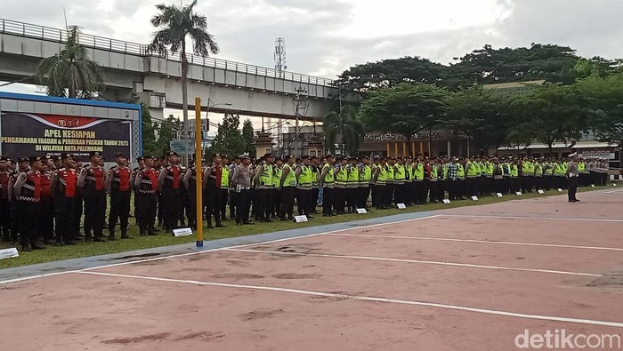 Apel Persiapan Pengamanan Ibadah dan Perayaan Paskah 2025 di Palembang, Sumsel.