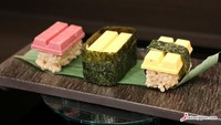 Produsen cokelat asal Jepang, Kit Kat, terkenal dengan berbagi produknya yang unik-unik. Salah satu yang pernah mereka hadirkan ialah cokelat sushi yang nyeleneh. Foto: Istimewa