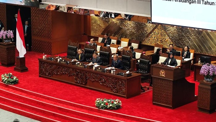 Rapat paripurna DPR RI pembukaan masa sidang III Tahun Sidang 2024-2025.