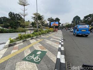 Viral Jalur Sepeda di Atas Trotoar Jl Margonda Depok, Ini Penampakannya