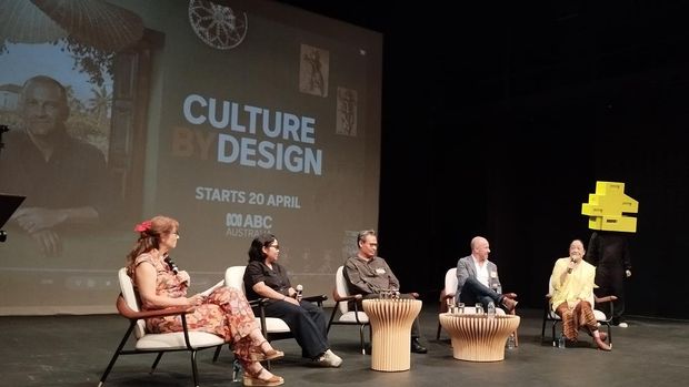 Jumpa pers series Culture by Design digelar di Komunitas Salihara, Jakarta Selatan, Kamis (17/4/2025).