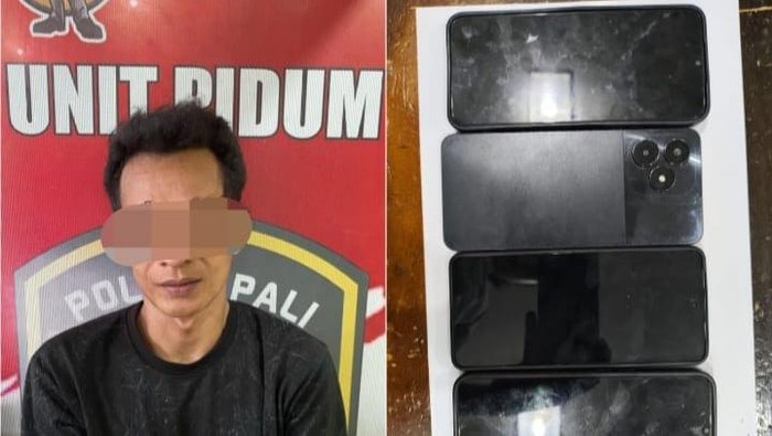 Pelaku pencurian di PALI saat ditangkap polisi
