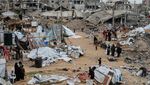 Penampakan Tenda-tenda Pengungsi Palestina Hancur Diserang Israel