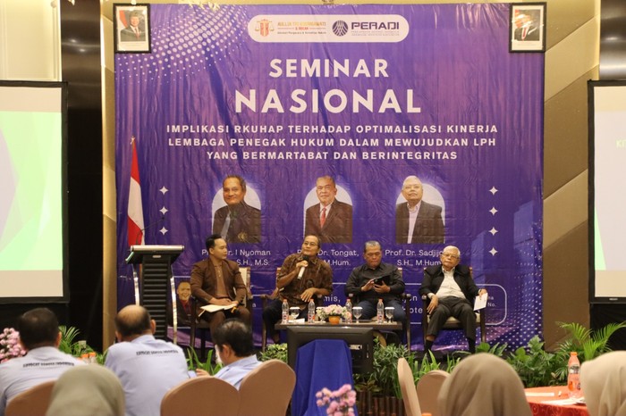 Seminar Nasional Implikasi RKUHAP Terhadap Optimalisasi Kinerja Lembaga Penegak Hukum (LPH) yang Bermartabat dan Berintegritas