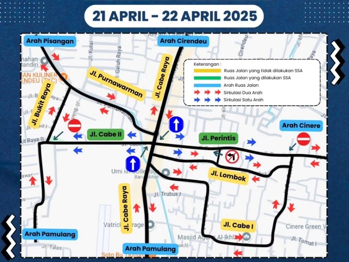 Tangsel uji coba one way di Pondok Cabe