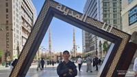 Spot foto instagramable di Masjid Nabawi, Madinah.
