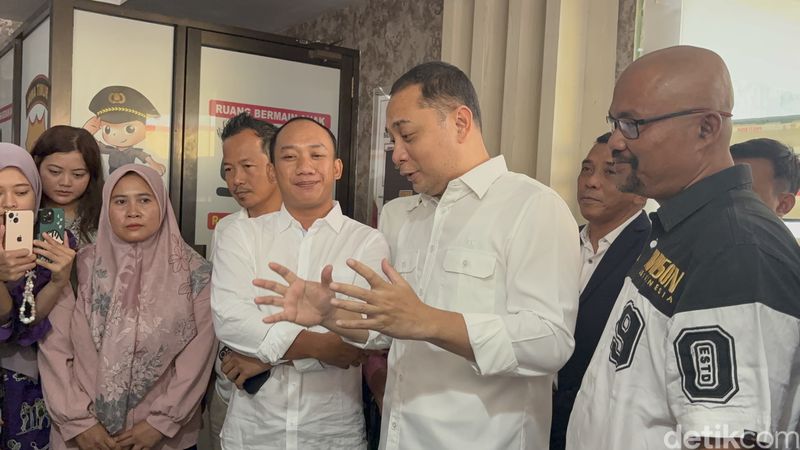 wali kota eri cahyadi bertemu wakapolres tanjung perak Kompol Ari Bayuaji