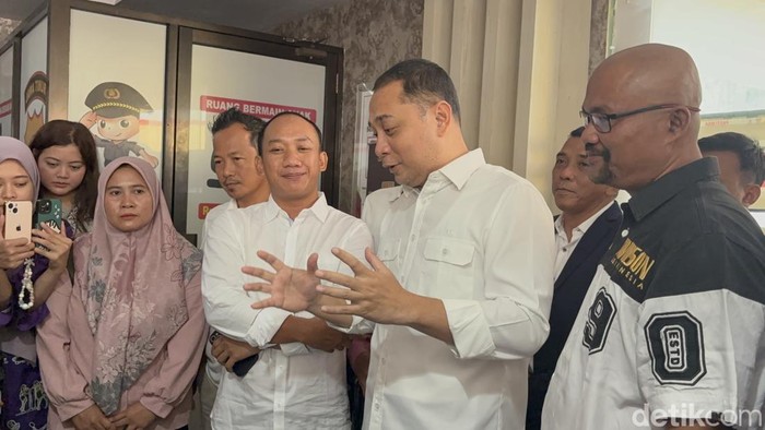 wali kota eri cahyadi bertemu wakapolres tanjung perak Kompol Ari Bayuaji