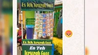 Nama gerai es teh manis ini hampir bikin pertemanan adu jotos. Nama gerainya Es Teh Terserah Gue yang punya arti berbeda jika diucapkan dengan nada tinggi. Foto: Instagram/x