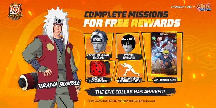 Kolaborasi Epik Free Fire x Naruto Shippuden Hadirkan Skin Jiraiya