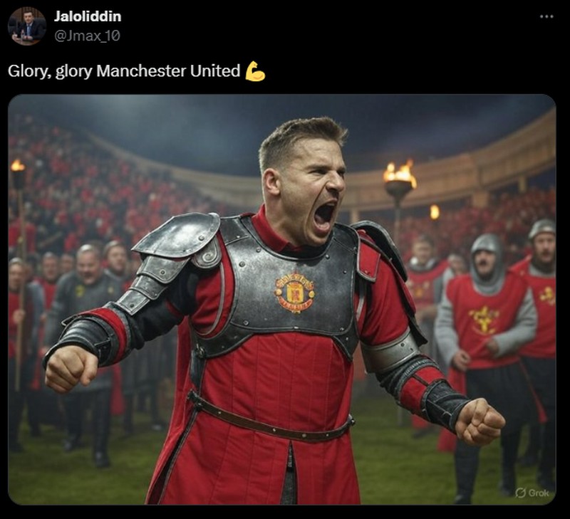 Manchester United berhasil mengalahkan Lyon di leg kedua perempatfinal Liga Europa dengan skor 5-4. Berikut sederet meme kemenangan tim berjuluk Setan Merah.
