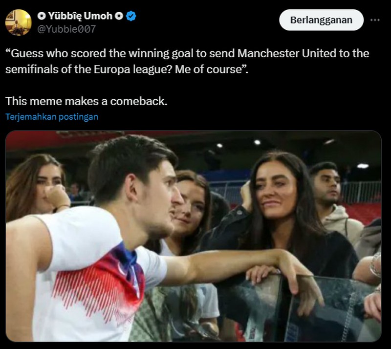 Manchester United berhasil mengalahkan Lyon di leg kedua perempatfinal Liga Europa dengan skor 5-4. Berikut sederet meme kemenangan tim berjuluk Setan Merah.